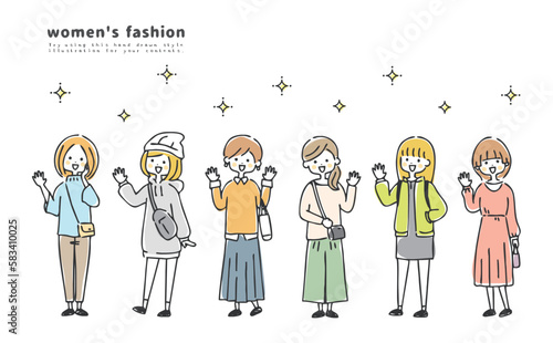 色々な女性　笑顔