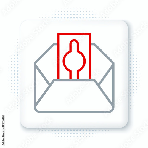 Line Donate or pay your zakat as muslim obligatory icon isolated on white background. Muslim charity or alms in ramadan kareem before eid al-fir. Colorful outline concept. Vector