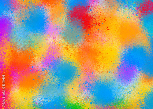 Multicolored explosion of rainbow holi powder