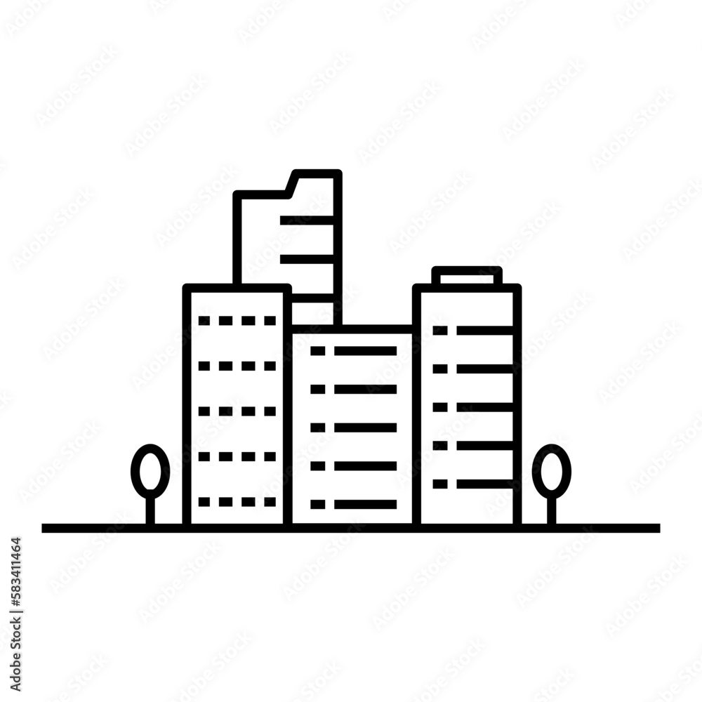 City Building Vector Icon Illustration City Building Vector Icon Illustration