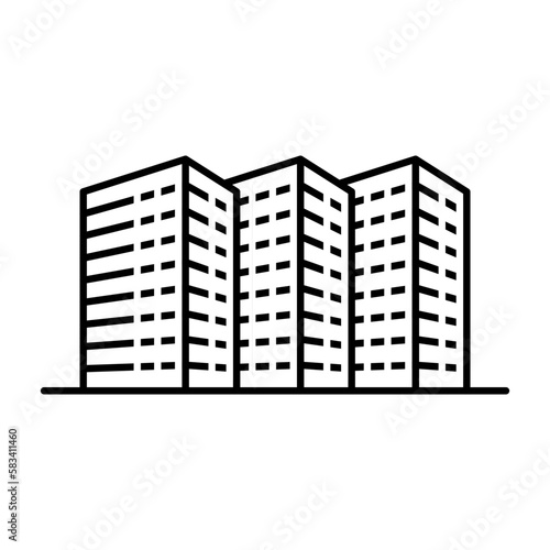 3 Building Icon Vector Illustration