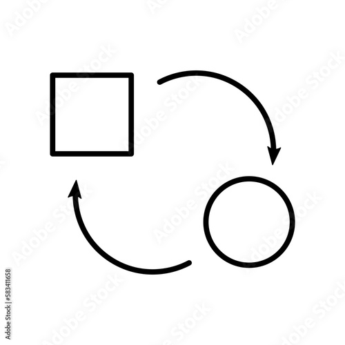 Transform, Adaptation Icon Outline Vector Illustration