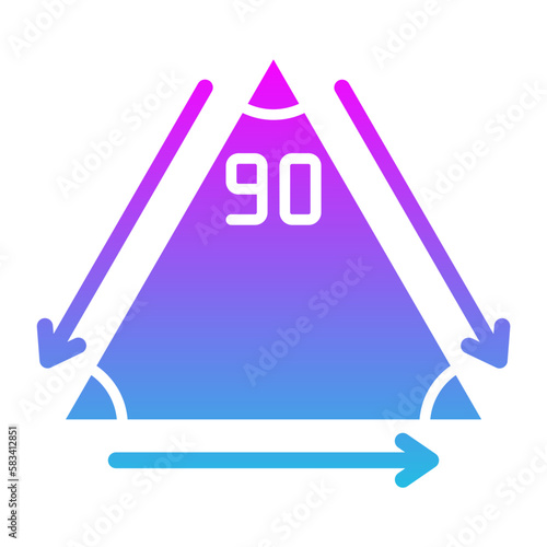 Vertex Glyph Gradient Icon