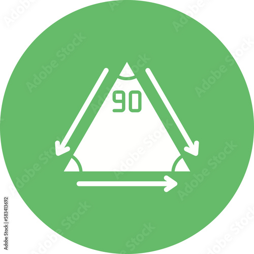 Vertex Multicolor Circle Glyph Inverted Icon