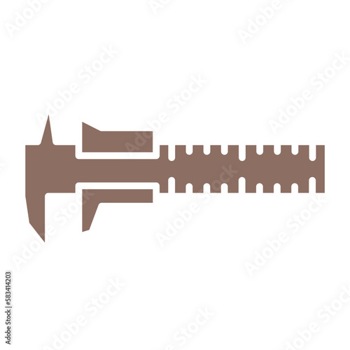 Vernier Caliper Multicolor Glyph Icon