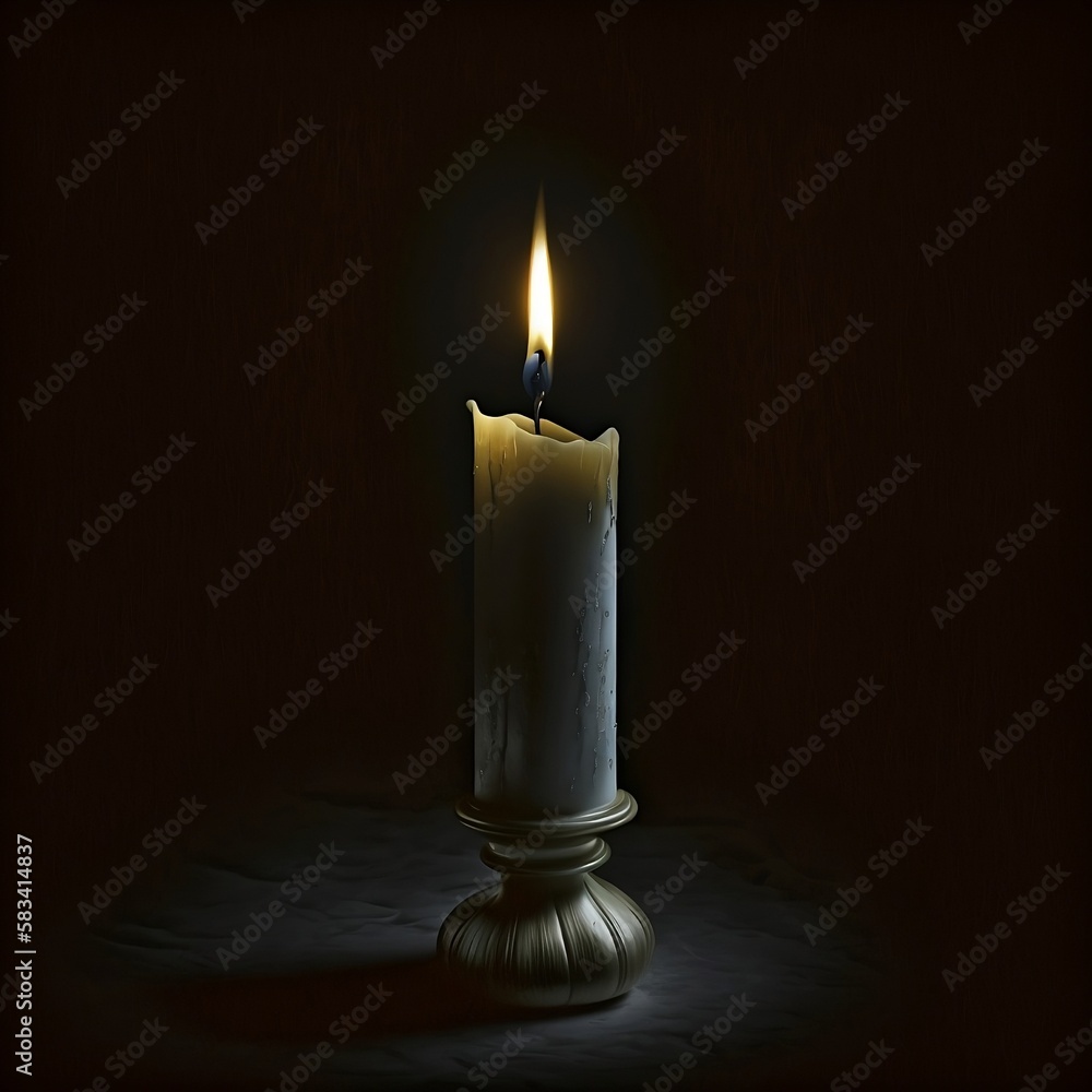 candle in the dark (Ai generative art) candle in the dark (Ai generative art)