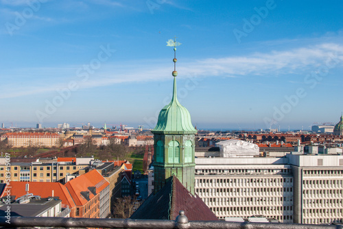 Photography The view of Copenhagen city center, Denmark from Rundetarn tower