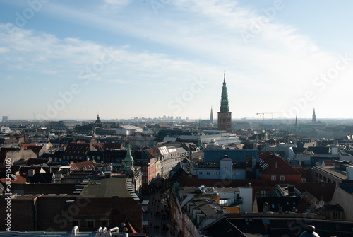 The scenery of Copenhagen city center, Denmark from Rundetarn tower  © Ilona