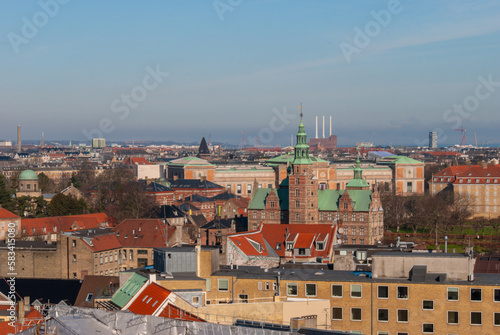 Photography The view of Copenhagen city center, Denmark from Rundetarn tower