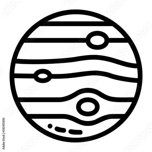 Icon Jupiter can be used for web app, infographic etc