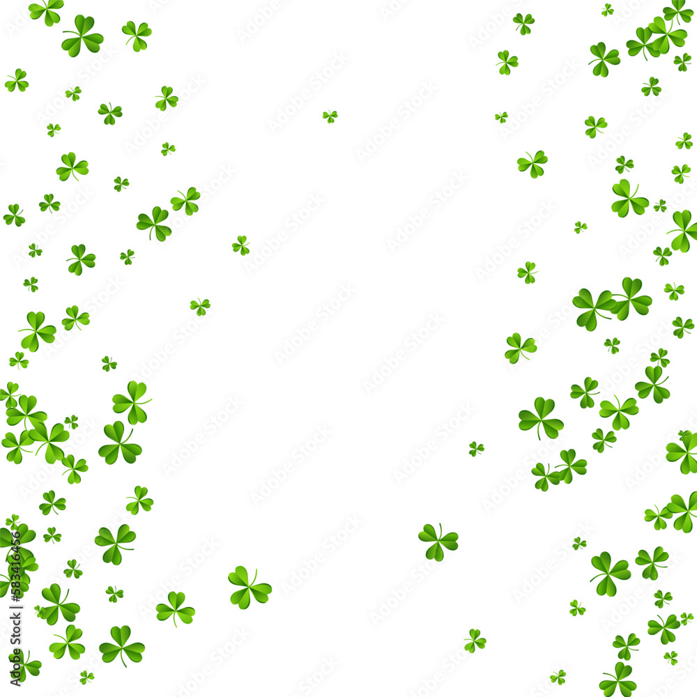 Bright Clover Stream Vector White Background. Bright Clover Stream Vector White Background.
