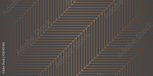 Geometric golden seamless pattern gray color background. Zig zag graphic print. Vector line texture. Modern swatch wrapping paper. Stylish repeating trellis line grid. Trendy hipster sacred geometry