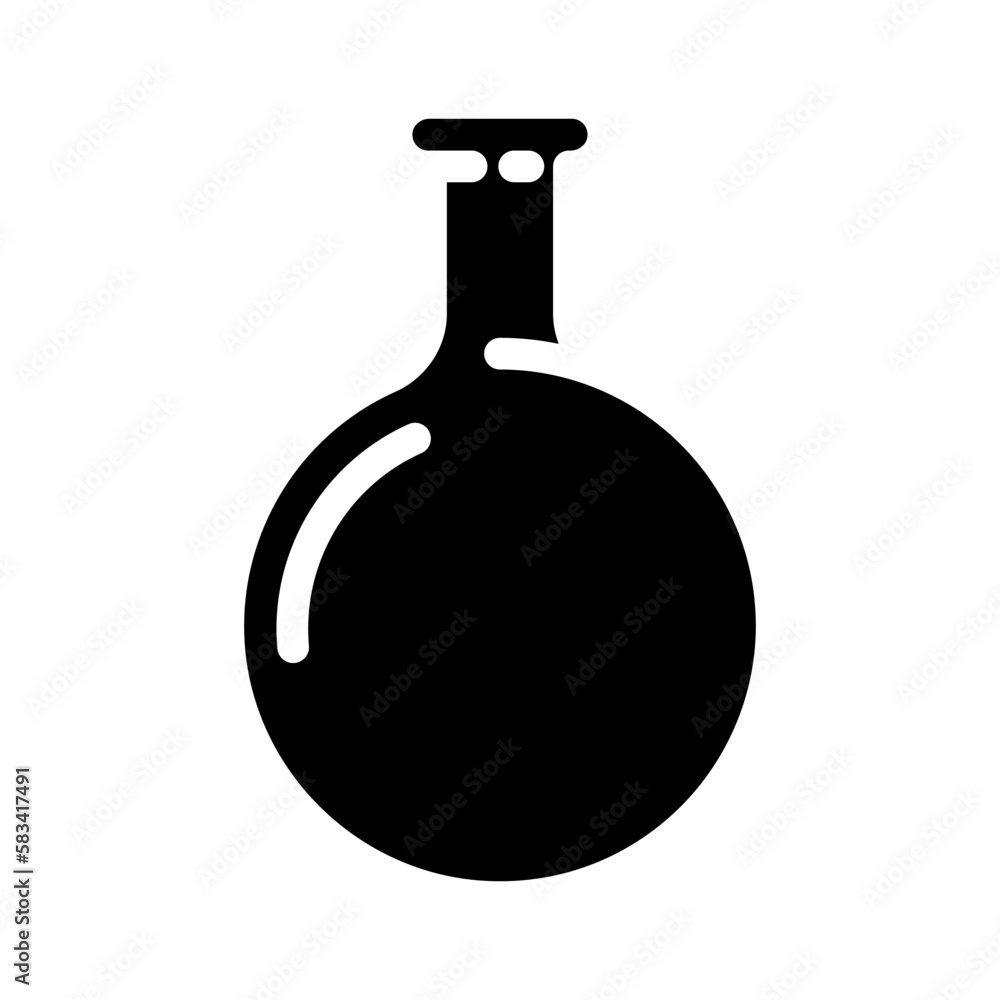 round bottomed flask chemical glassware lab glyph icon vector illustration round bottomed flask chemical glassware lab glyph icon vector illustration
