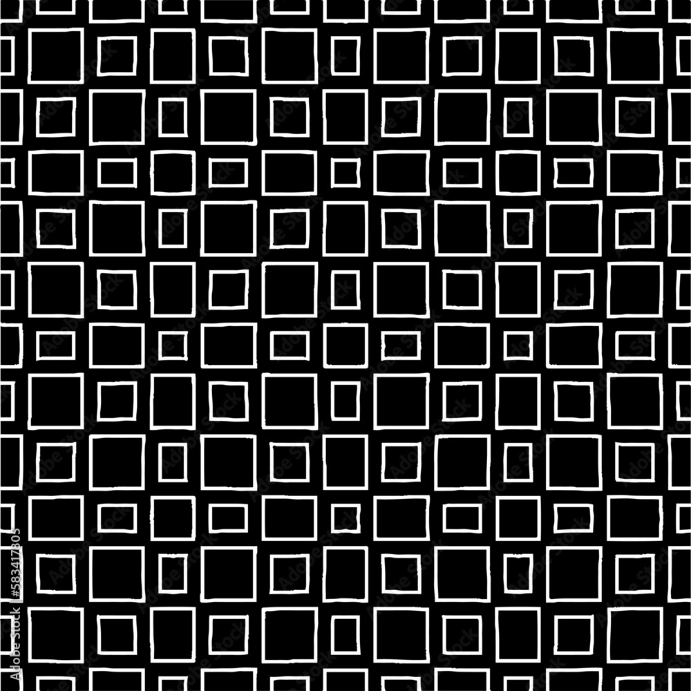 Vector geometric seamless pattern. Minimal ornamental background with abstract shapes. Black and white texture. Simple abstract ornament background. Dark repeat design for decor, fabric, cloth. Vector geometric seamless pattern. Minimal ornamental background with abstract shapes. Black and white texture. Simple abstract ornament background. Dark repeat design for decor, fabric, cloth.