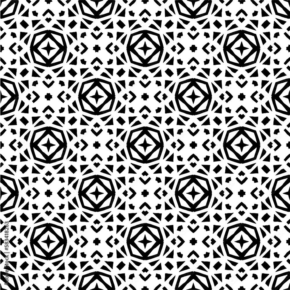 Vector geometric seamless pattern. Minimal ornamental background with abstract shapes. Black and white texture. Simple abstract ornament background. Dark repeat design for decor, fabric, cloth. Vector geometric seamless pattern. Minimal ornamental background with abstract shapes. Black and white texture. Simple abstract ornament background. Dark repeat design for decor, fabric, cloth.