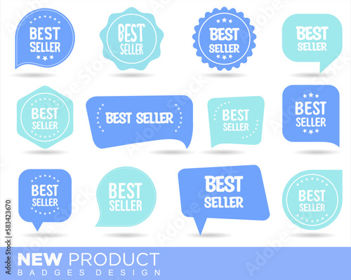 Best seller Badge and Tags in Flat Design Style vector illustration 