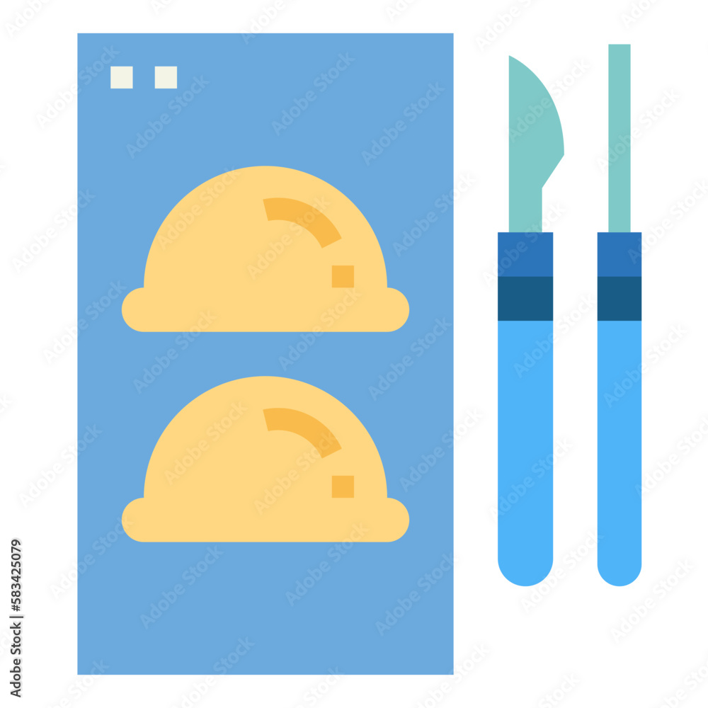 Fototapeta premium plastic surgery flat icon style