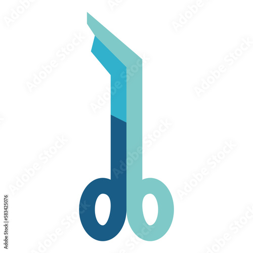 LISTER BANDAGE SCISSOR flat icon style