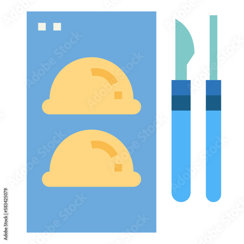 plastic surgery flat icon style