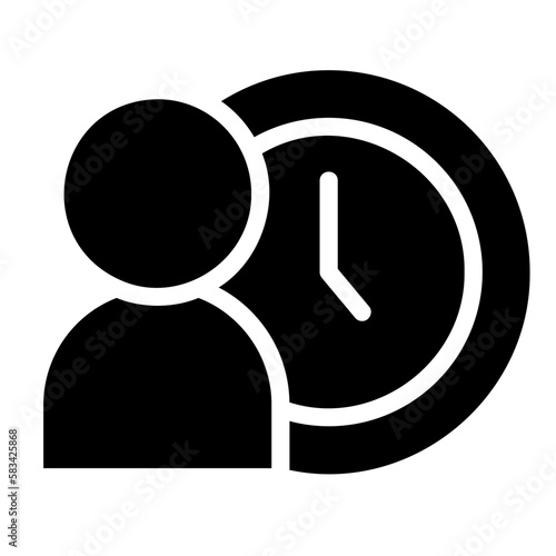 working time glyph icon