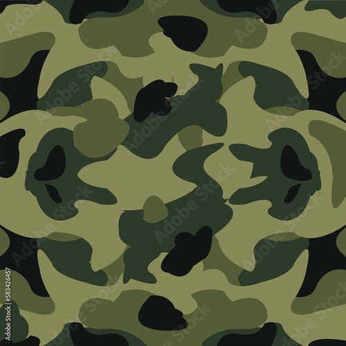Green year defensive decorative pattern from figures