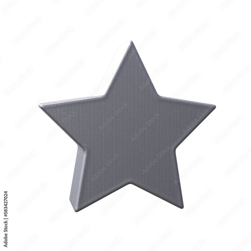 Realistic Star icon 3D render transparent background Realistic Star icon 3D render transparent background
