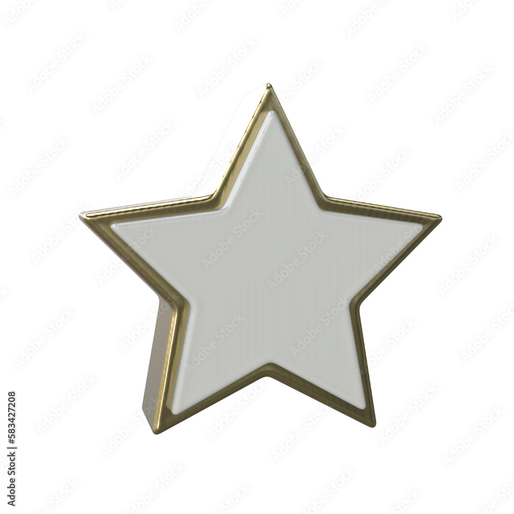 Realistic Star icon 3D render transparent background Realistic Star icon 3D render transparent background