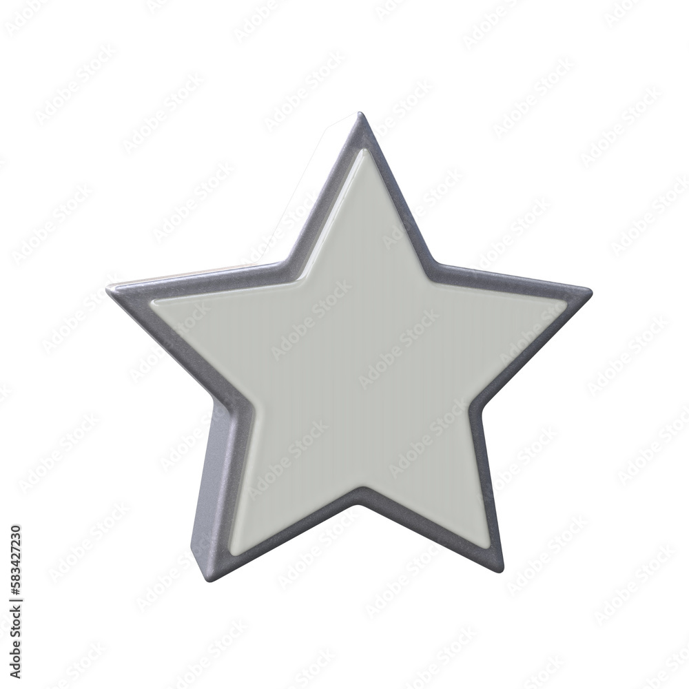 Realistic Star icon 3D render transparent background Realistic Star icon 3D render transparent background
