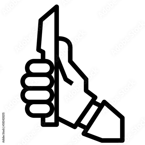 scalpel line icon style
