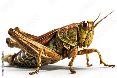 grasshopper on white background © Man888