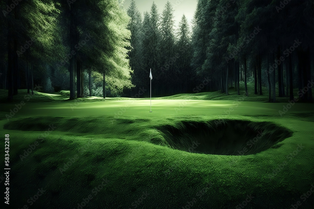 Obraz premium golf course, generative ai