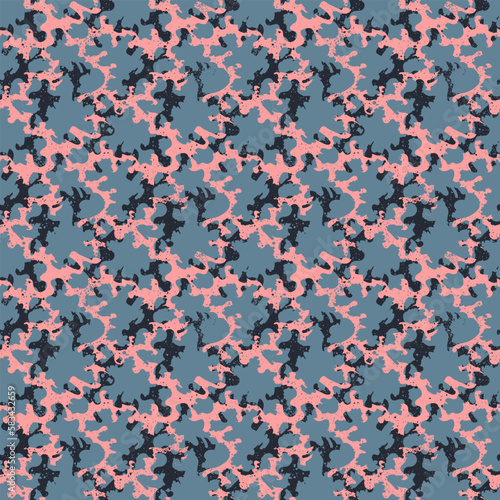 Abstract unusual seamless pattern with grunge elements