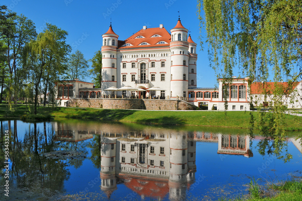 Palace in Wojanow, village in Lower Silesia Voivodeship, Poland.