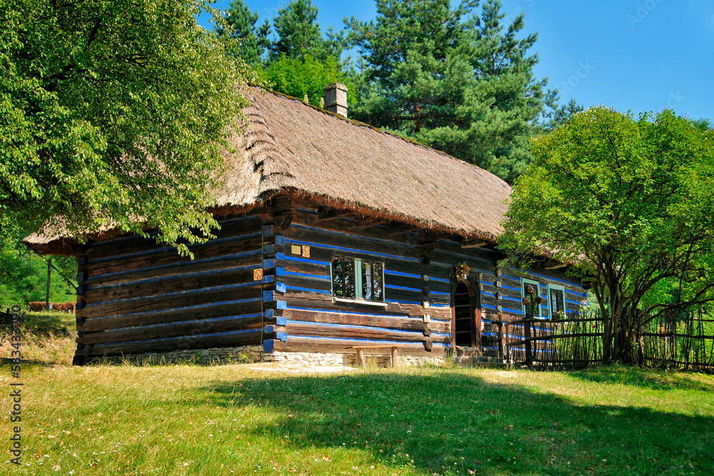 Fototapeta premium Vistula Ethnographic Park. Wygielzow, Lesser Poland Voivodeship, Poland.