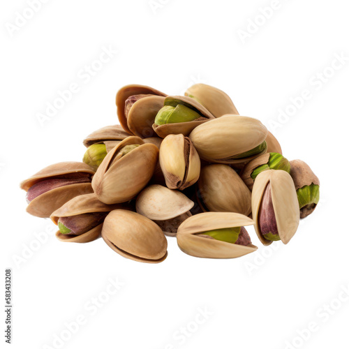 Pistachio nuts isolated on transparent background