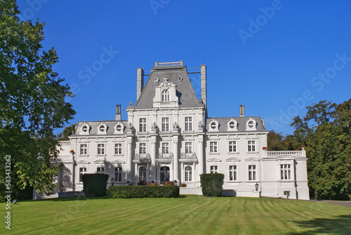 Neo-renaissance Palace in Zakrzewo, Greater Poland Voivodeship, Poland.