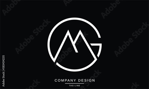 MG, GM, Abstract Letters Logo Monogram