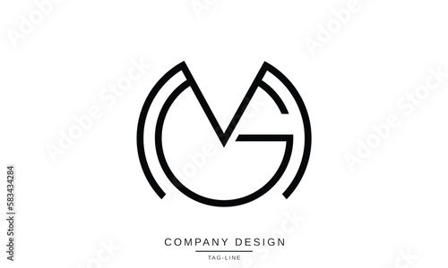 MG, GM, Abstract Letters Logo Monogram