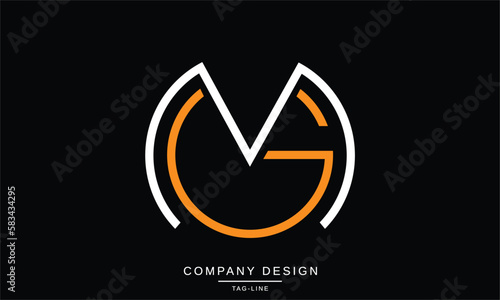 MG, GM, Abstract Letters Logo Monogram