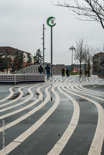 Superkillen Park in Copenhagen  Denmark 