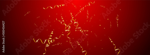 Shiny Ribbon Shiny Vector Panoramic Red