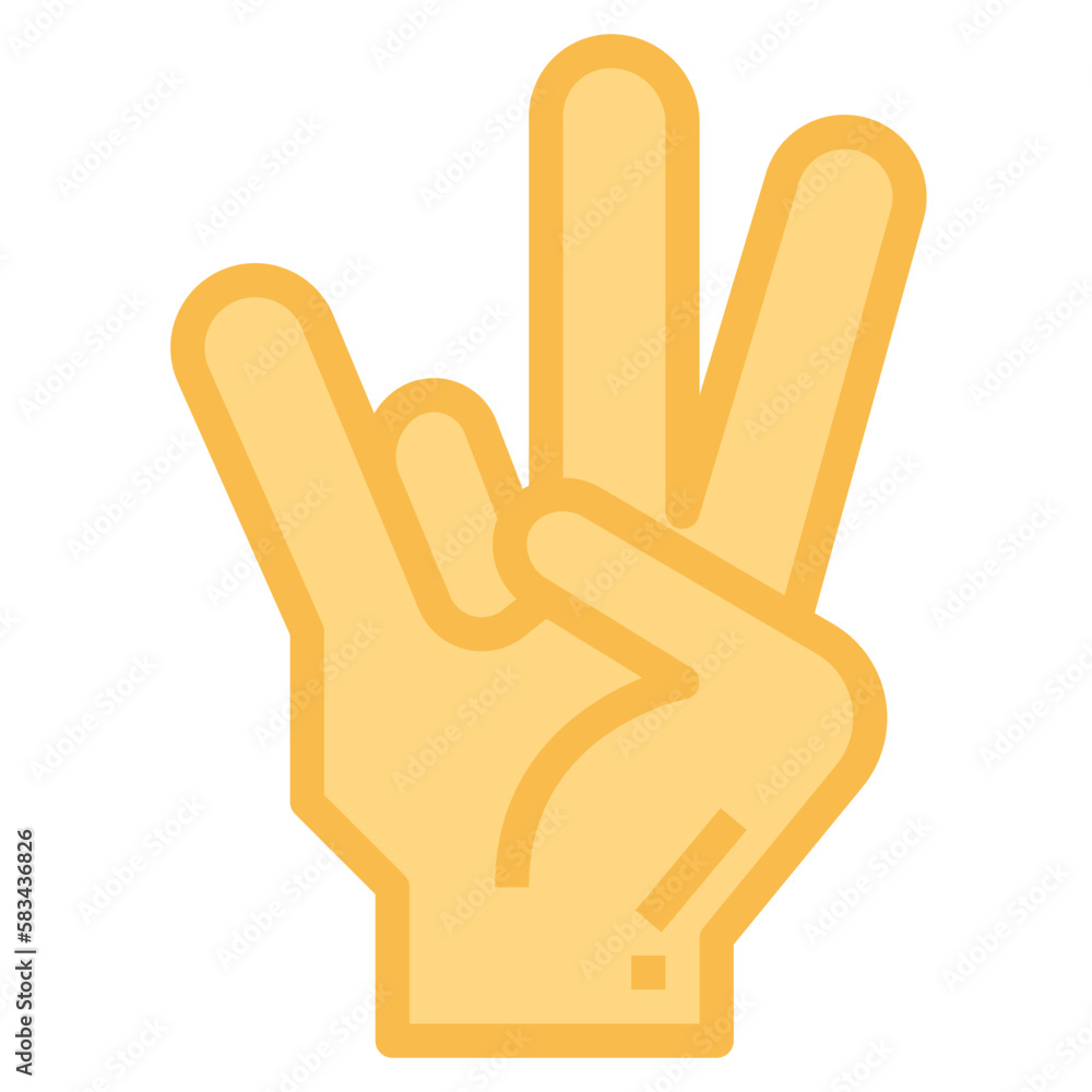 Obraz premium hand flat icon style