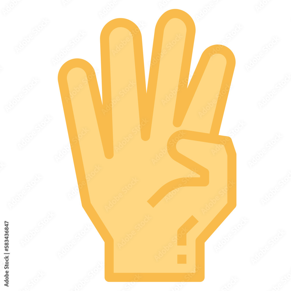 Obraz premium hand flat icon style