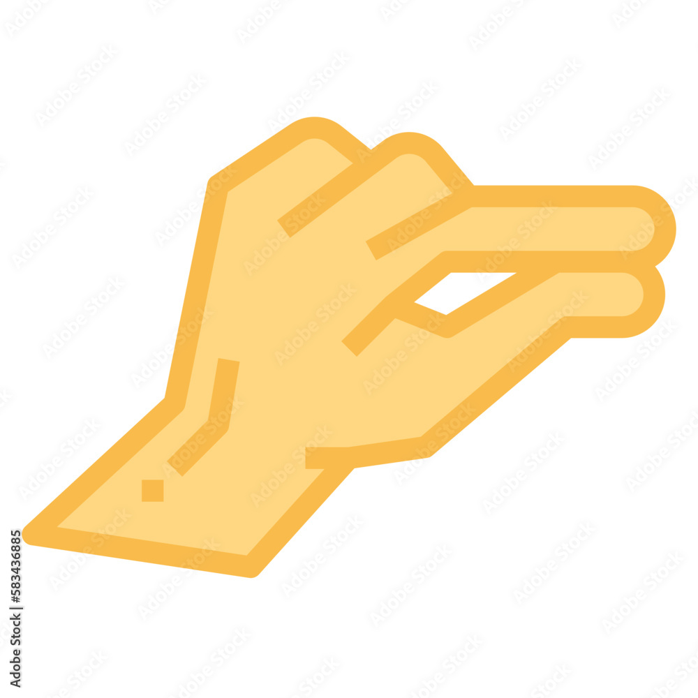 hand flat icon style