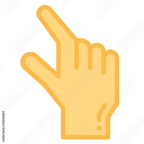 hand flat icon style