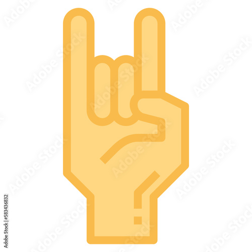 hand flat icon style