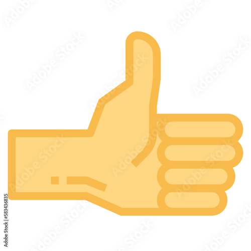 hand flat icon style