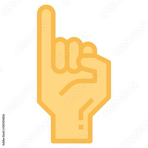 hand flat icon style