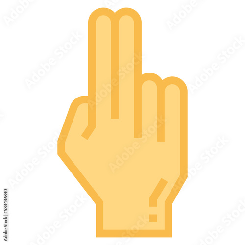 hand flat icon style