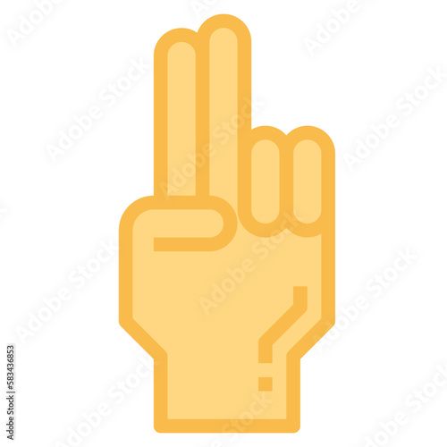 hand flat icon style